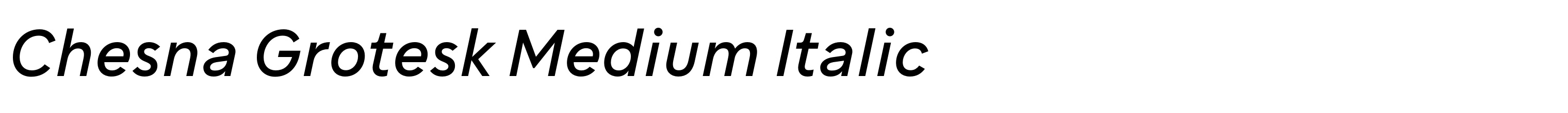 Chesna Grotesk Medium Italic